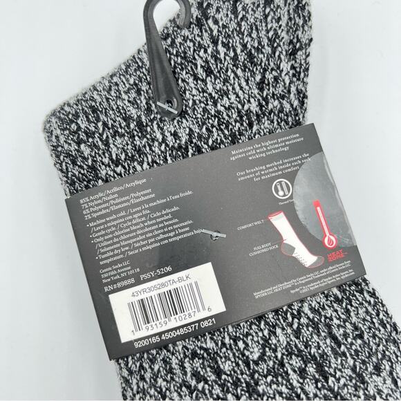 Spyder Heat Heathered Grey Socks With Spyder Logo Patch Men's Size 6-12 - Picture 6 of 6